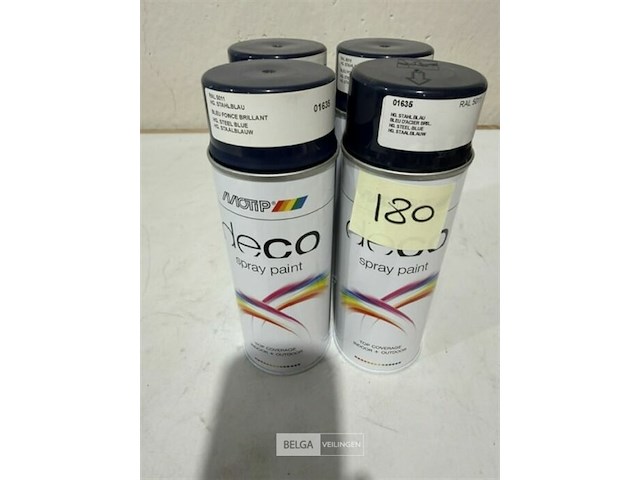 4x motip staalblauw 400ml (houdbaar tot 2034) - afbeelding 2 van  3