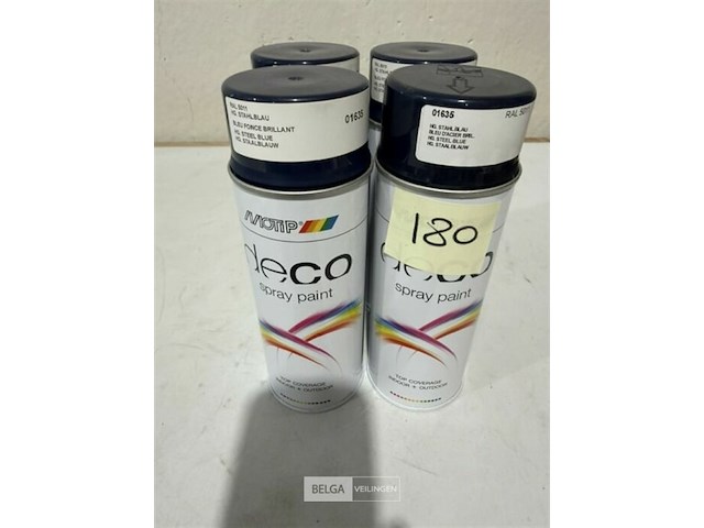 4x motip staalblauw 400ml (houdbaar tot 2034) - afbeelding 2 van  3