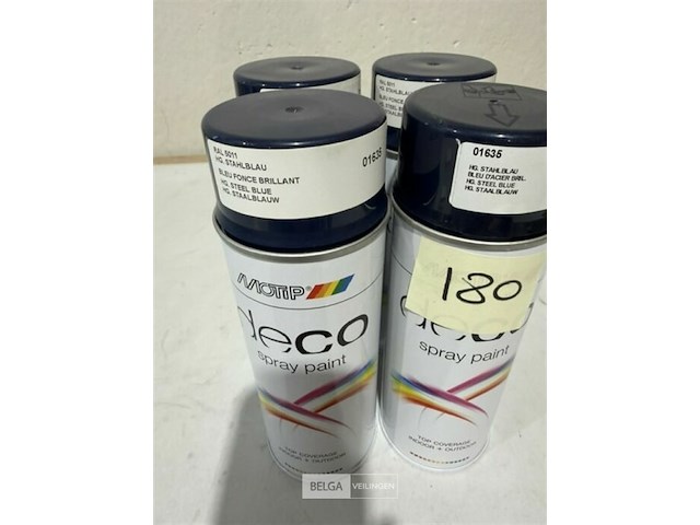 4x motip staalblauw 400ml (houdbaar tot 2034) - afbeelding 3 van  3