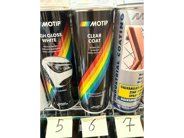 4x motip transparante lak 500ml (houdbaar tot 2034) - afbeelding 1 van  3