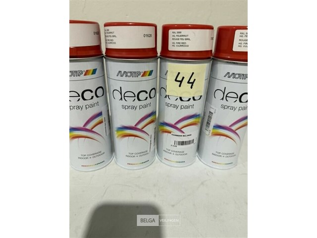 4x motip vuurrood ral3000 400ml (houdbaar tot 2034) - afbeelding 2 van  3