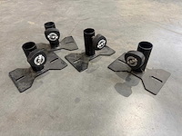 4x mounting adapter – k&m 195/8 - 35mm black - afbeelding 2 van  2