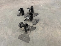 4x mounting adapter – k&m 195/8 - 35mm black - afbeelding 1 van  2