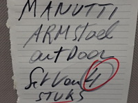 4x outdoor stoel manutti - afbeelding 4 van  4