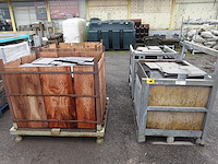 4x pallet blauwe natuurleien