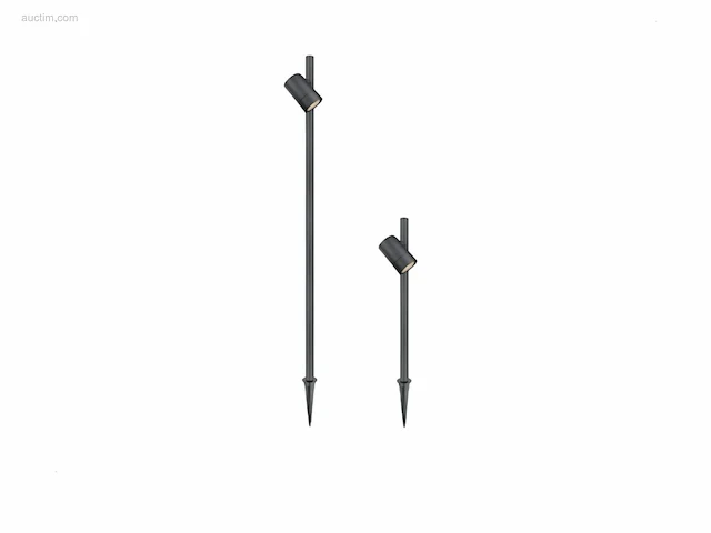 (4x) prikspot tuinlamp gu10 fitting 60cm zwart... - afbeelding 1 van  12