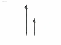 (4x) prikspot tuinlamp gu10 fitting 60cm zwart...