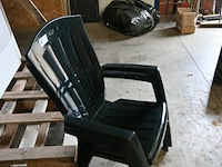 4x pvc groene tuinstoel - afbeelding 2 van  2