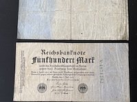 4x reichsbanknote 500 mark 1922 - afbeelding 2 van  2
