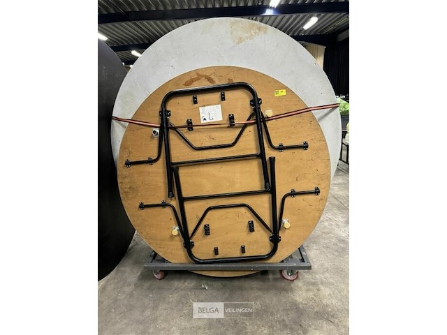 4x ronde inklapbare tafels - afbeelding 1 van  4