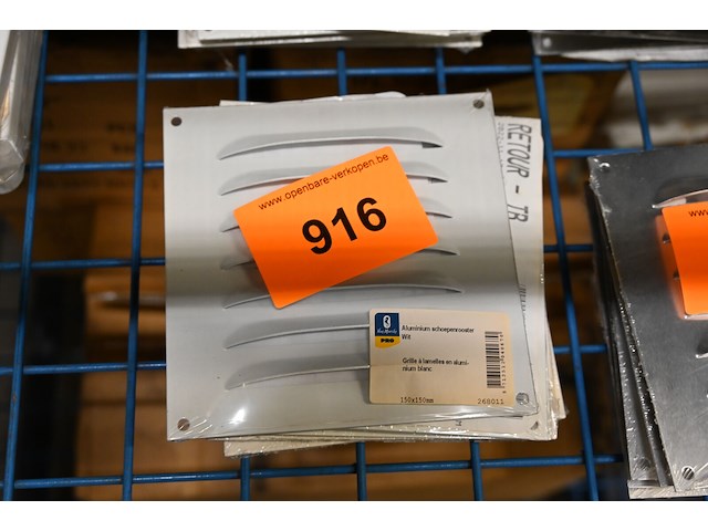 4x rooster aluminium wit - afbeelding 1 van  1