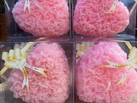 4x rose heart kaars - afbeelding 1 van  1