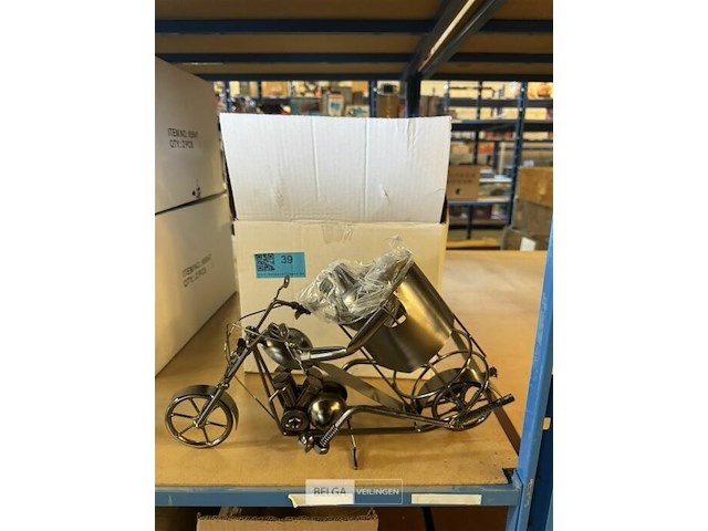 4x sier stukken motor wijnfleshouder - afbeelding 4 van  4