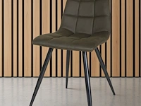4x stoel armygreen microfiber (nieuw in 1 doos)
