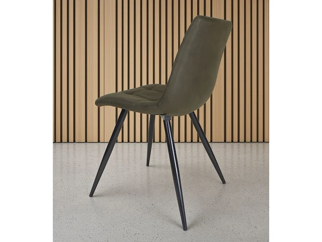 4x stoel armygreen microfiber (nieuw in 1 doos) - afbeelding 2 van  4