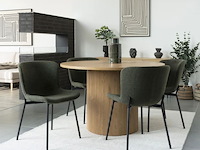 4x stoel bouclé groen - afbeelding 2 van  2