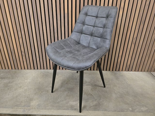 4x stoel brooke grey microfiber - afbeelding 1 van  5