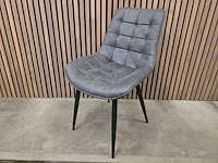 4x stoel brooke grey microfiber - afbeelding 1 van  5