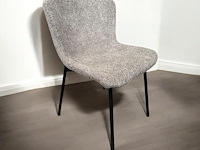 4x stoel grijs bouclé - afbeelding 1 van  2