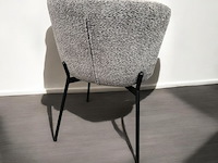 4x stoel grijs bouclé - afbeelding 2 van  2
