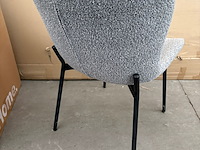 4x stoel grjis bouclé - afbeelding 1 van  3