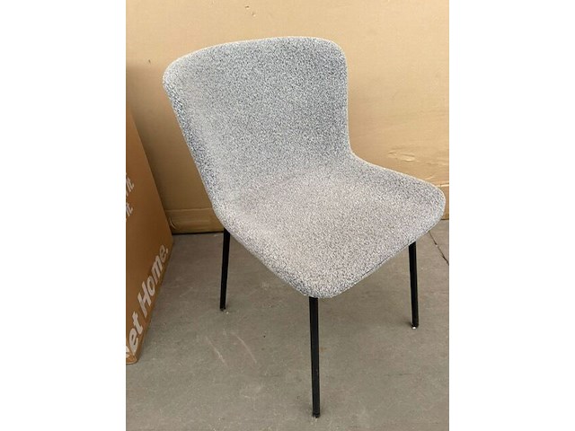 4x stoel grjis bouclé - afbeelding 2 van  3