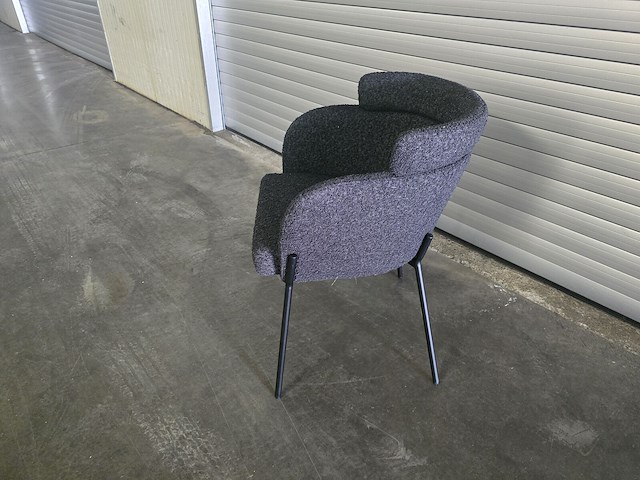 4x stoel lucca grijze bouclé - afbeelding 4 van  7