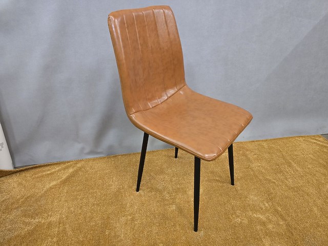4x stoel smokey cognac pu - afbeelding 2 van  4