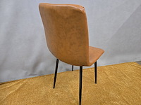 4x stoel smokey cognac pu - afbeelding 4 van  4
