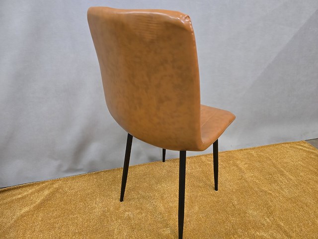 4x stoel smokey cognac pu - afbeelding 4 van  4
