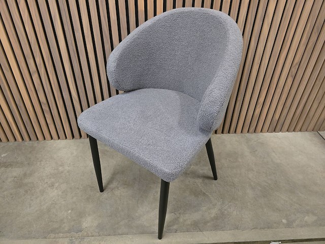 4x stoel yuna grijze bouclé - afbeelding 2 van  5
