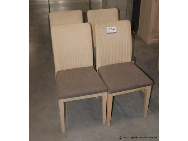 4x stoelen eik natuur - vlechtwerk - afbeelding 1 van  1