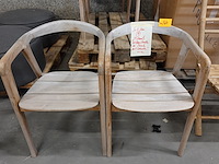 4x teak outdoor stoel - afbeelding 1 van  7