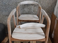 4x teak outdoor stoel - afbeelding 3 van  7