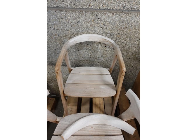 4x teak outdoor stoel - afbeelding 6 van  7