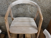 4x teak outdoor stoel - afbeelding 6 van  7