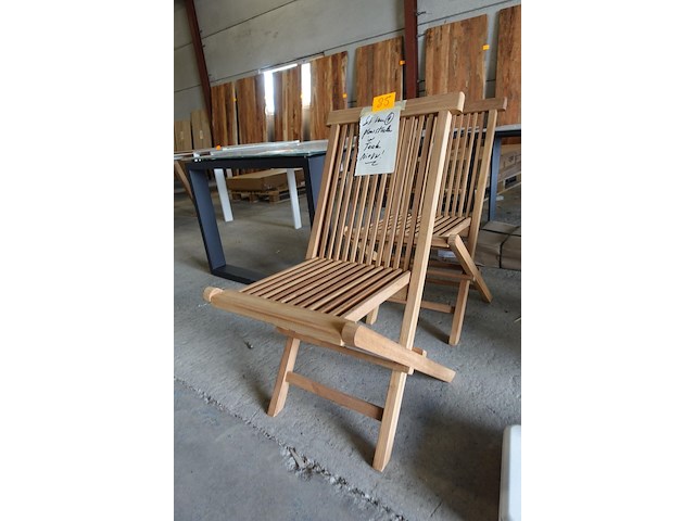 4x teak plooistoel - afbeelding 2 van  4