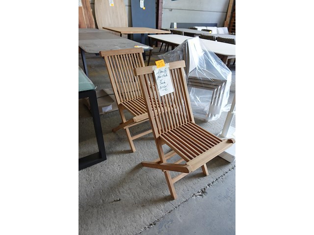 4x teak plooistoel - afbeelding 3 van  4