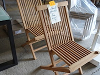 4x teak plooistoel - afbeelding 3 van  4