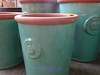 4x terracotta bloembakken - afbeelding 3 van  4