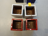 4x terracotta bloempot - afbeelding 3 van  5