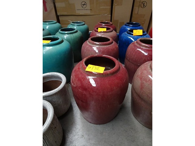 4x terracotta vaas - afbeelding 2 van  3