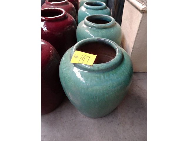 4x terracotta vaas - afbeelding 2 van  3