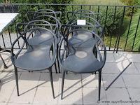4x terrasstoelen, kunststof - afbeelding 1 van  1