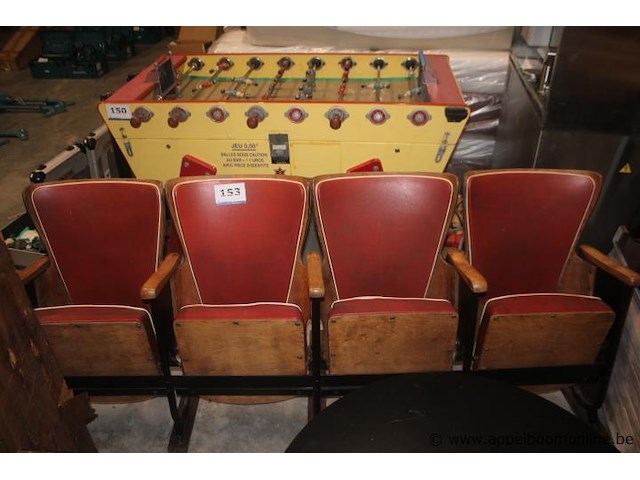 4x theaterstoelen, rij van 4 - afbeelding 1 van  1
