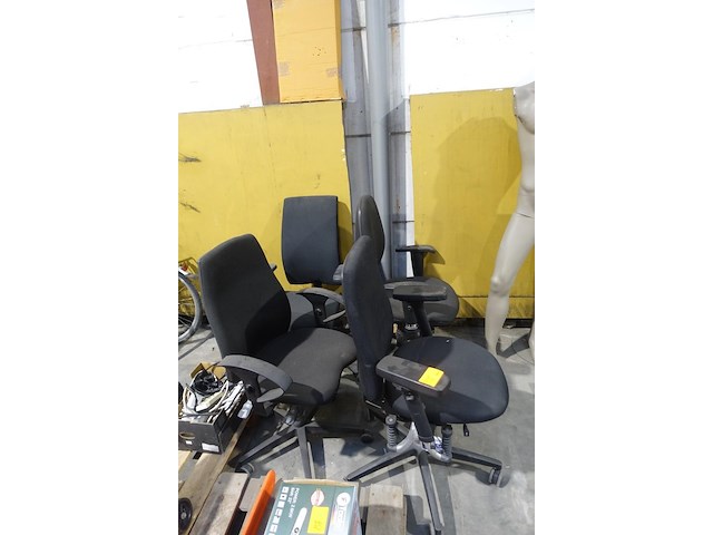 4x verrijdbare bureaustoel - afbeelding 2 van  2
