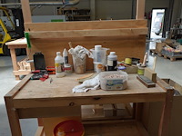 4x verrijdbare houten werkbank - afbeelding 3 van  5