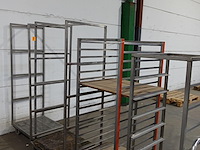 4x verrijdbare inox rek - afbeelding 1 van  5