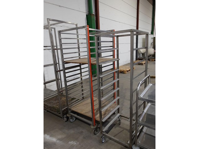 4x verrijdbare inox rek - afbeelding 2 van  5