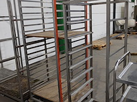 4x verrijdbare inox rek - afbeelding 2 van  5